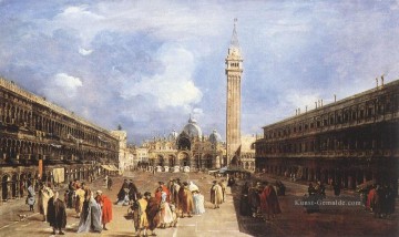 der Piazza San Marco in Richtung der Basilika Francesco Guardi Venezia Ölgemälde